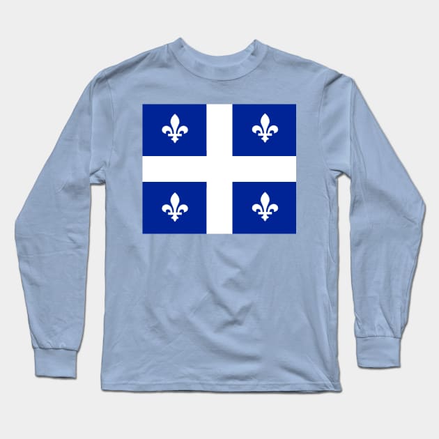 Quebec Flag Long Sleeve T-Shirt by flag for all